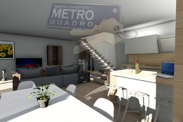 rendering zona giorno - UNIFAM. AUTONOMA THIENE (VI)  